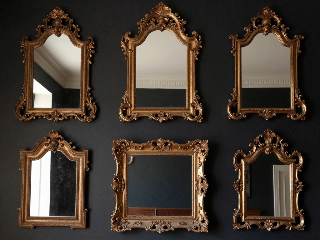 Curated mirror collection display
